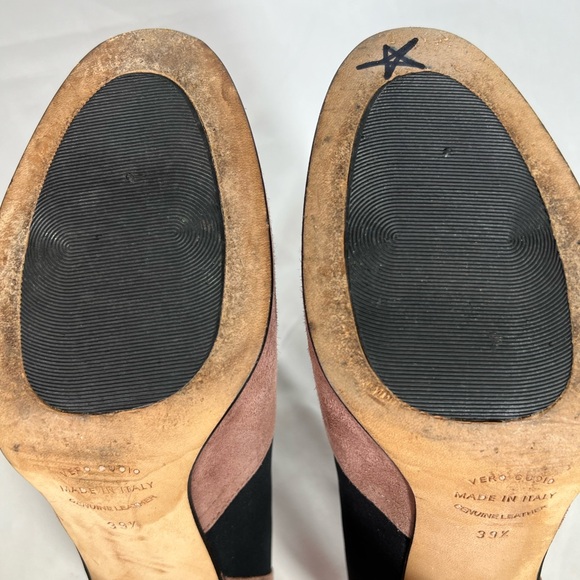 Anyi Lu Heart Suede Handmade Italy Sacchetto Italian Pumps Heels Shoes Size 39.5 - Picture 14 of 14